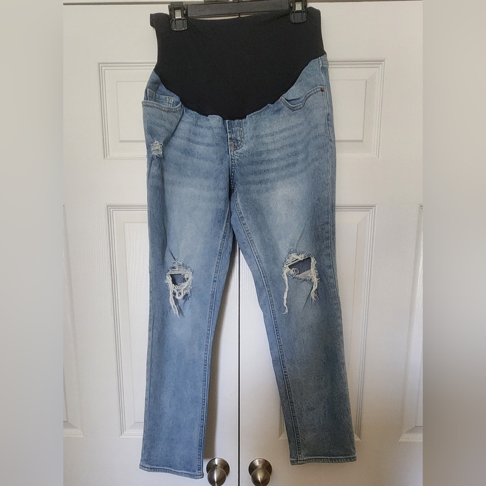 Old Navy Maternity Boyfriend Full Panel Jeans size 14